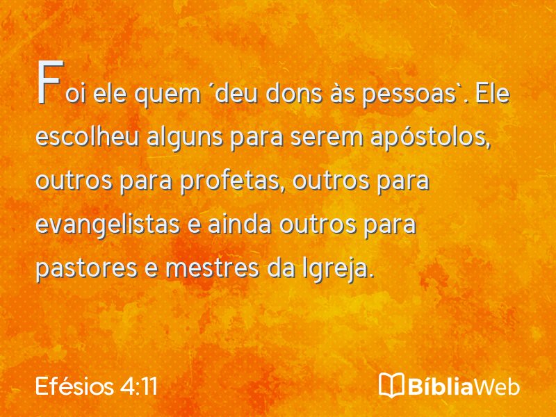 Efésios 4:11 em imagem para compartilhar