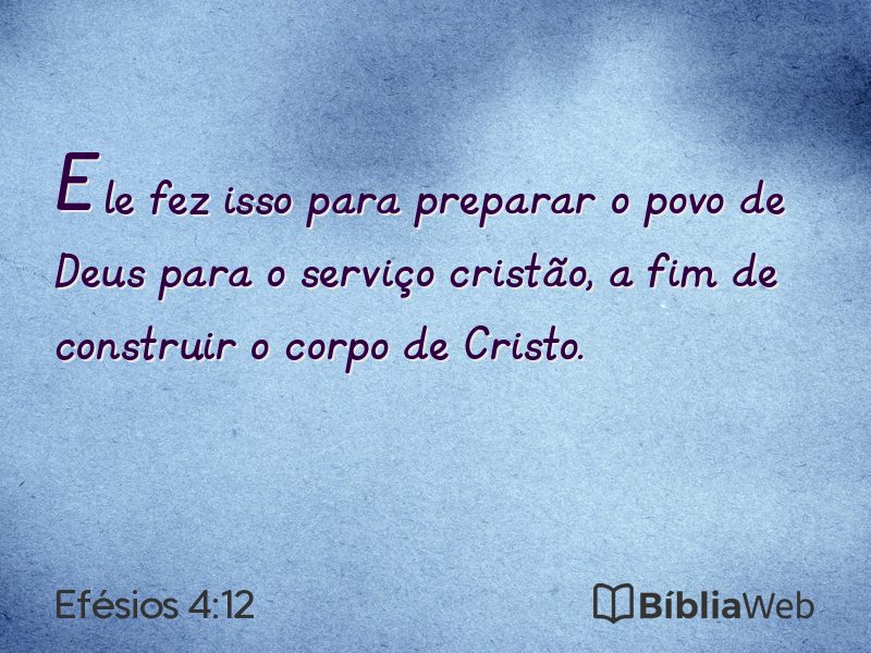 Efésios 4:12 em imagem para compartilhar