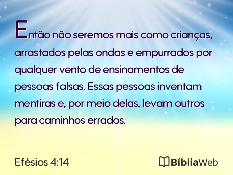 Efésios 4:14 em imagem para compartilhar