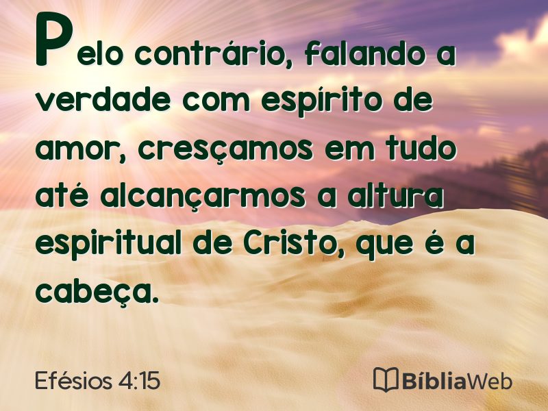 Efésios 4:15 em imagem para compartilhar
