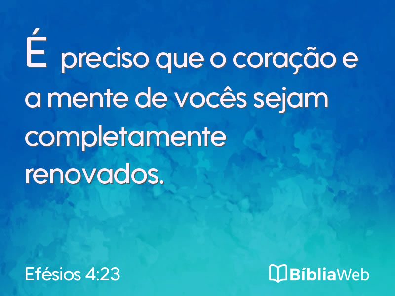 Efésios 4:23 em imagem para compartilhar