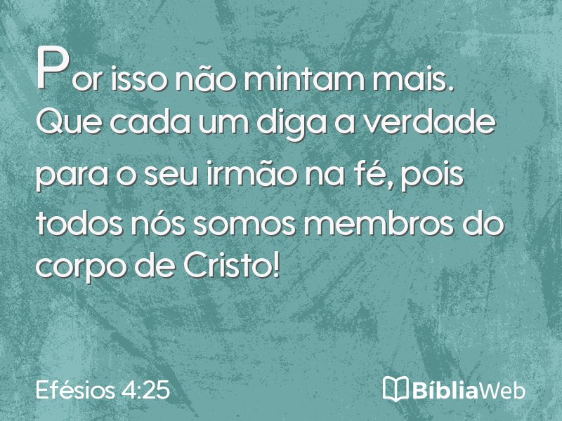Efésios 4:25 em imagem para compartilhar
