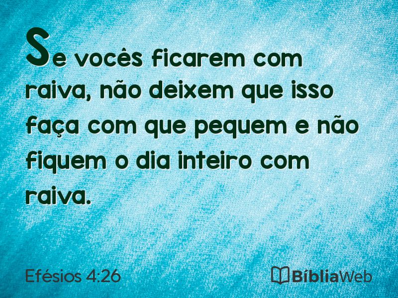 Efésios 4:26 em imagem para compartilhar