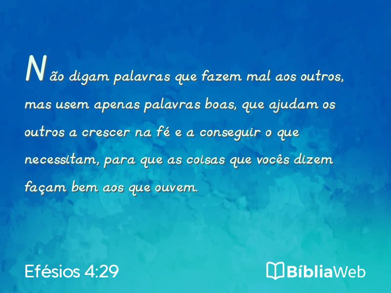 Efésios 4:29 em imagem para compartilhar