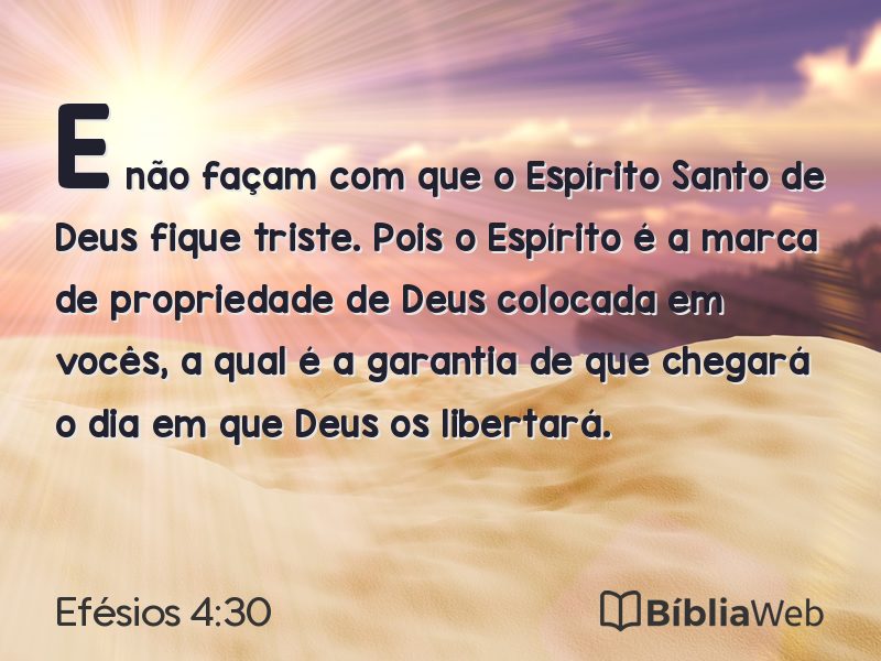 Efésios 4:30 em imagem para compartilhar