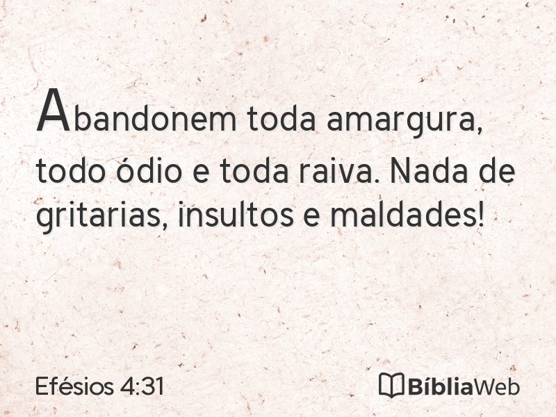 Efésios 4:31 em imagem para compartilhar