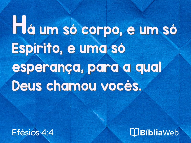 Efésios 4:4 em imagem para compartilhar