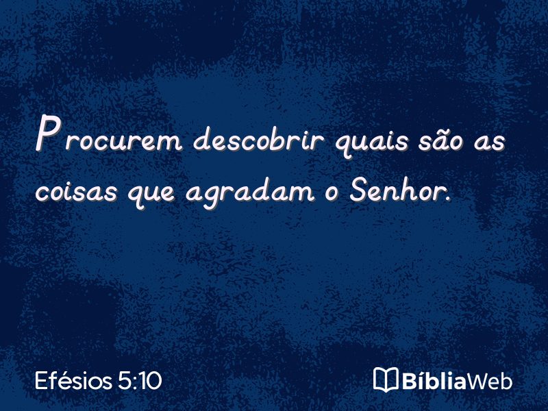 Efésios 5:10 em imagem para compartilhar