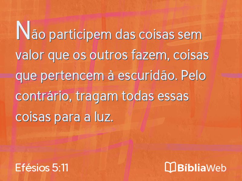 Efésios 5:11 em imagem para compartilhar