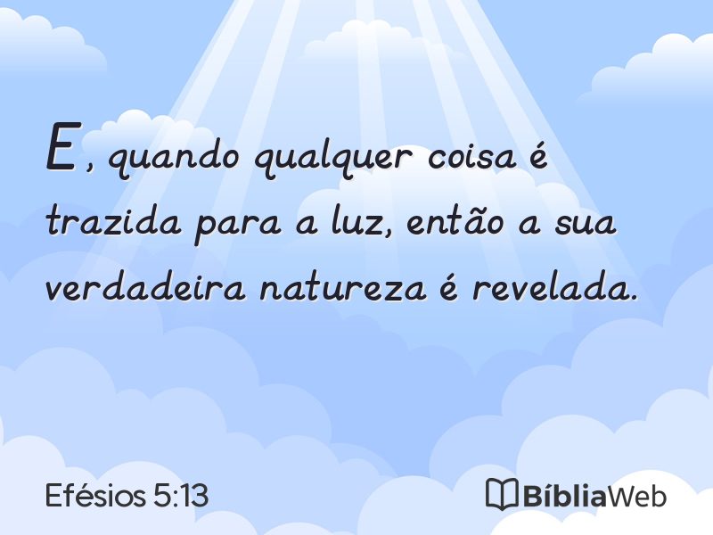 Efésios 5:13 em imagem para compartilhar