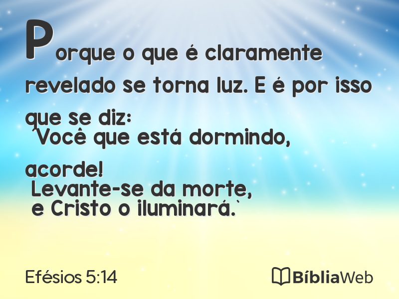 Efésios 5:14 em imagem para compartilhar