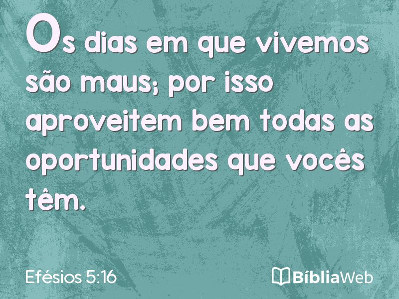 Efésios 5:16 em imagem para compartilhar