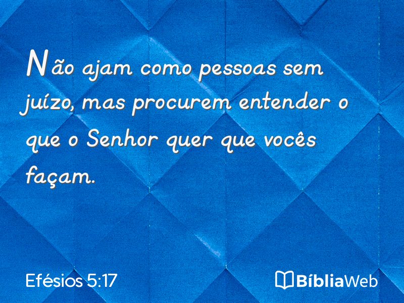 Efésios 5:17 em imagem para compartilhar