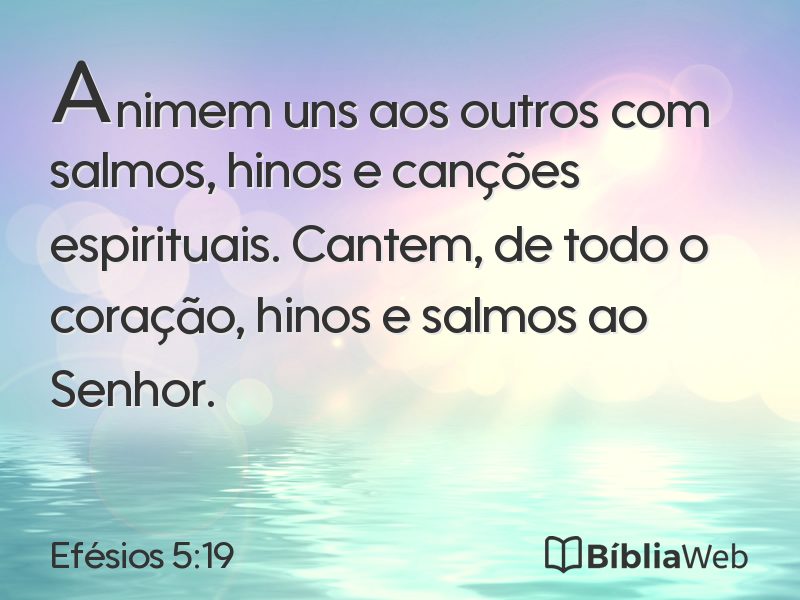 Efésios 5:19 em imagem para compartilhar
