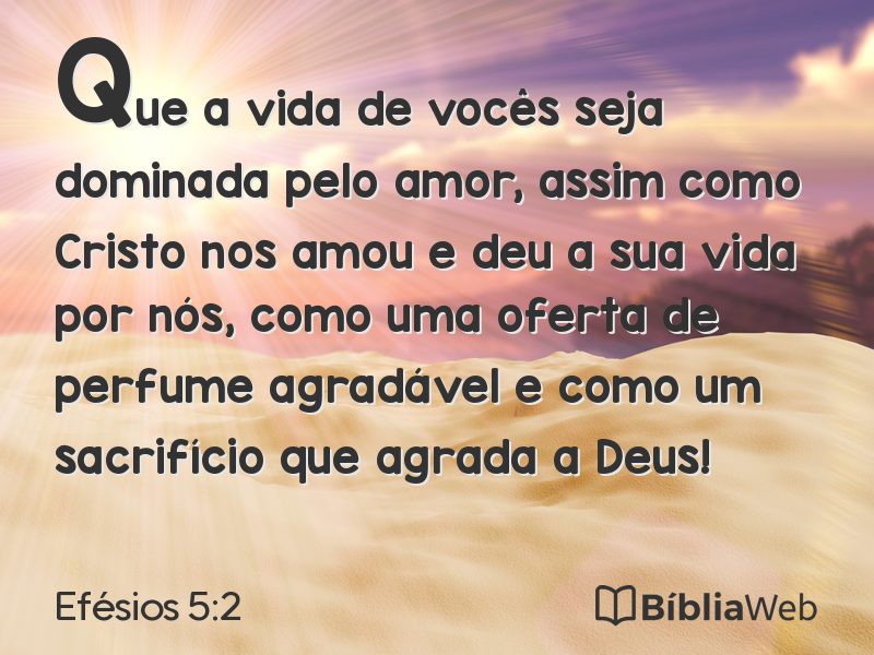 Efésios 5:2 em imagem para compartilhar