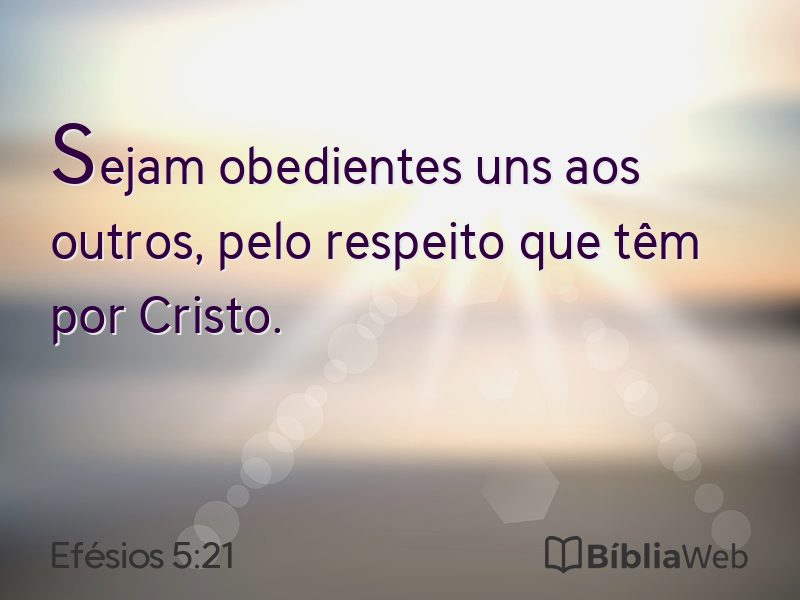 Efésios 5:21 em imagem para compartilhar