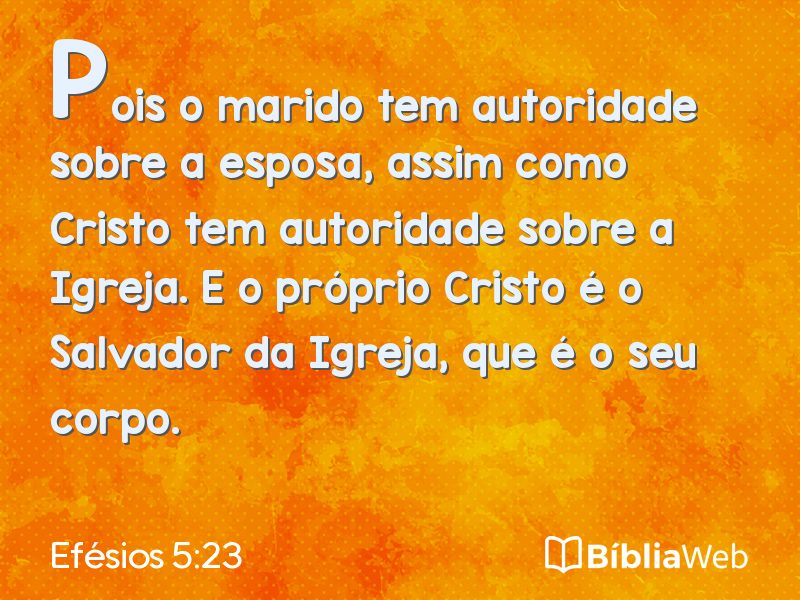 Efésios 5:23 em imagem para compartilhar