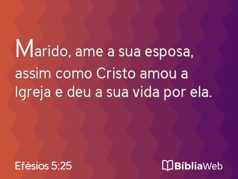 Efésios 5:25 em imagem para compartilhar