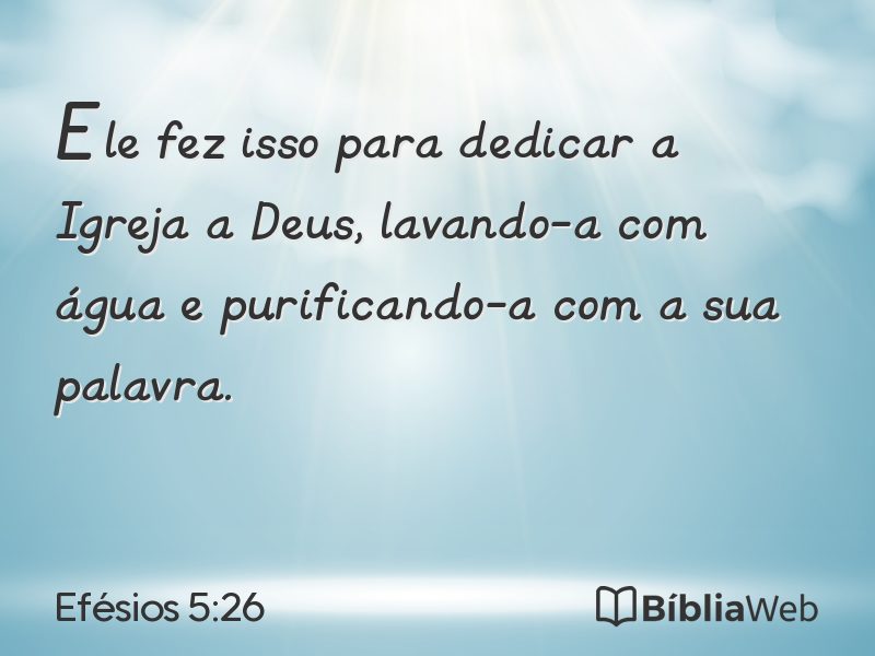 Efésios 5:26 em imagem para compartilhar