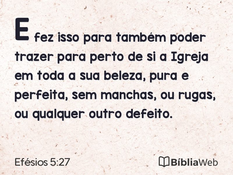 Efésios 5:27 em imagem para compartilhar