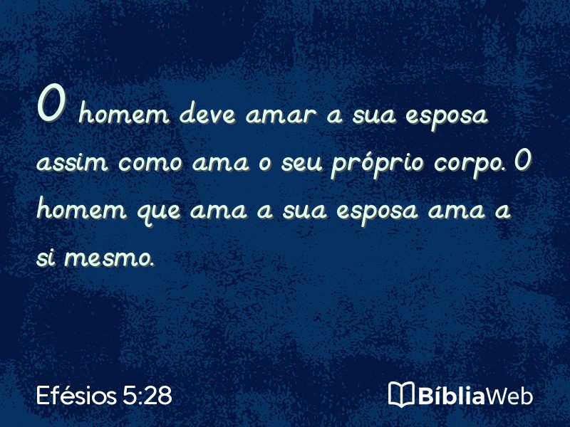 Efésios 5:28 em imagem para compartilhar