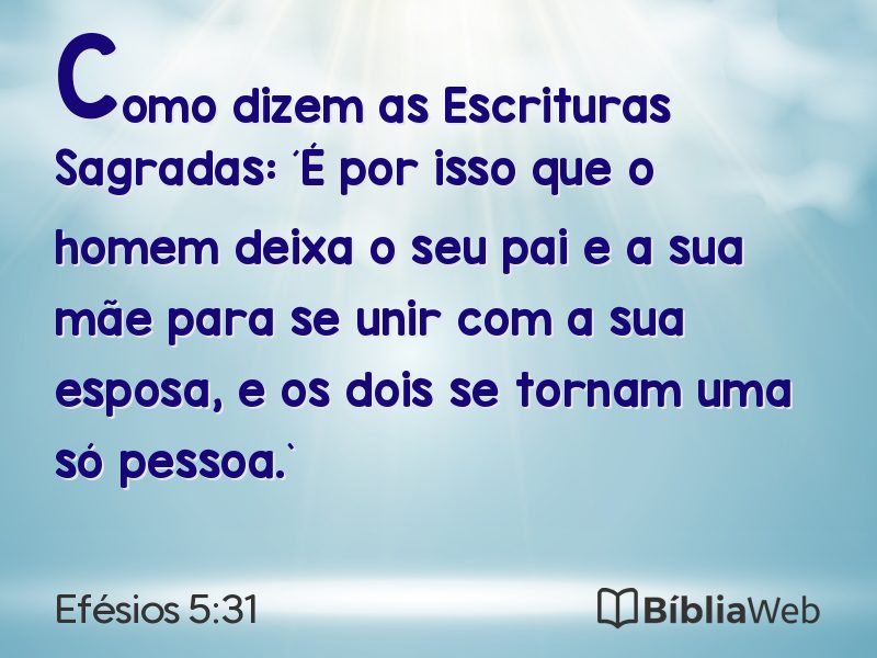 Efésios 5:31 em imagem para compartilhar