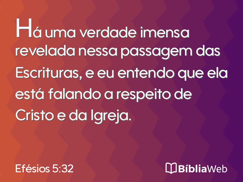 Efésios 5:32 em imagem para compartilhar