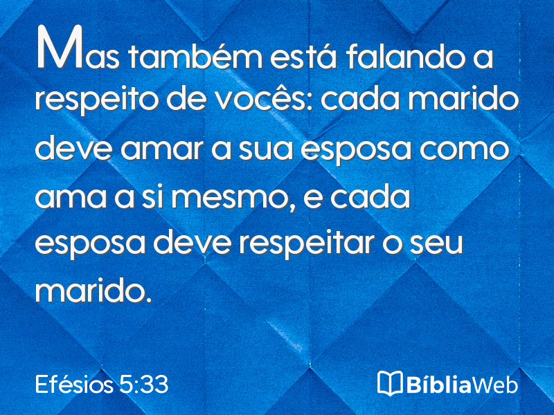 Efésios 5:33 em imagem para compartilhar