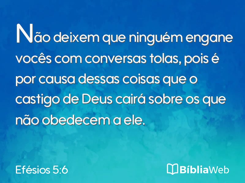 Efésios 5:6 em imagem para compartilhar