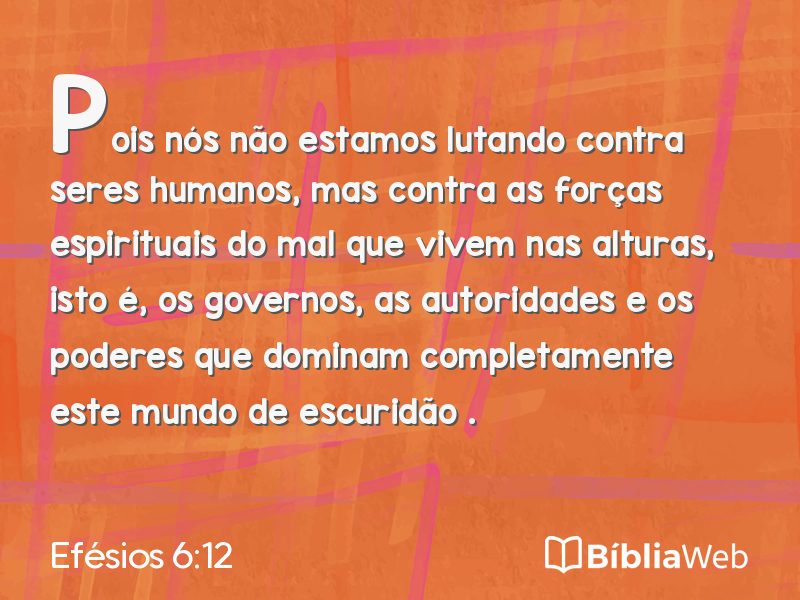 Efésios 6:12 em imagem para compartilhar