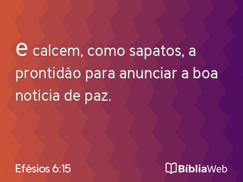 Efésios 6:15 em imagem para compartilhar