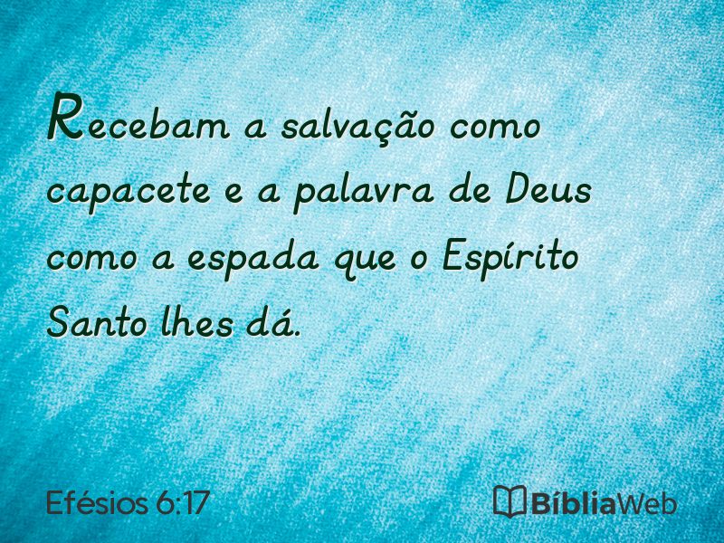 Efésios 6:17 em imagem para compartilhar