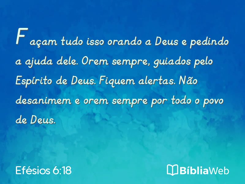 Efésios 6:18 em imagem para compartilhar