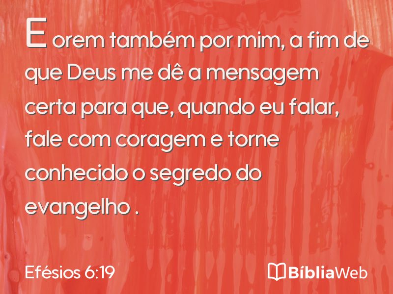 Efésios 6:19 em imagem para compartilhar