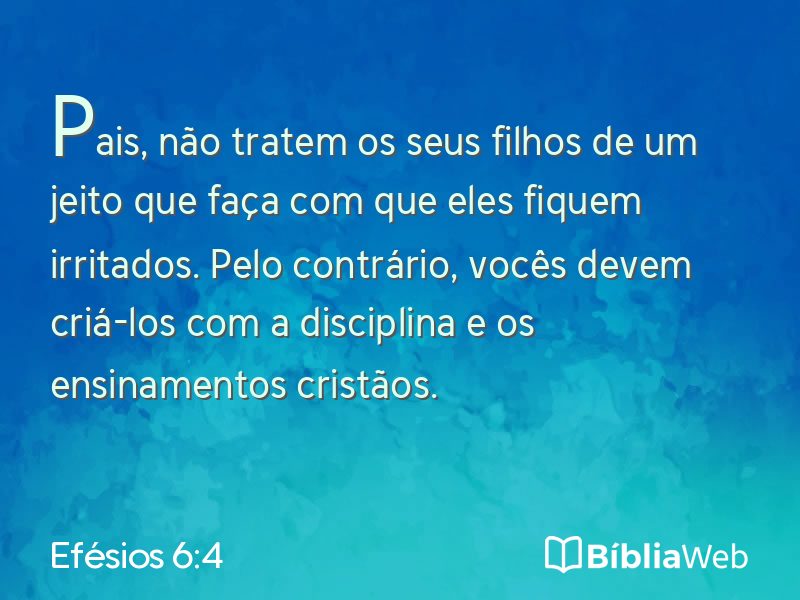 Efésios 6:4 em imagem para compartilhar