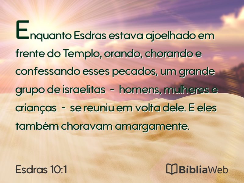 Esdras 10:1 em imagem para compartilhar