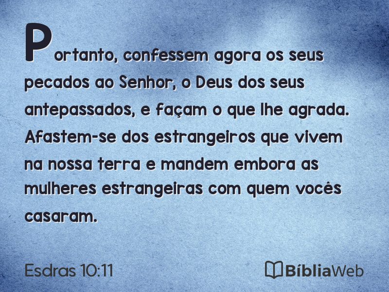 Esdras 10:11 em imagem para compartilhar