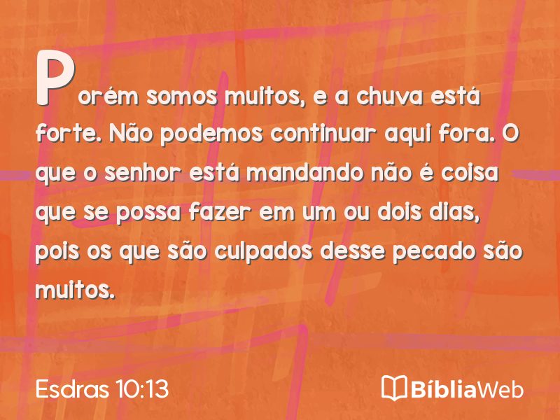 Esdras 10:13 em imagem para compartilhar