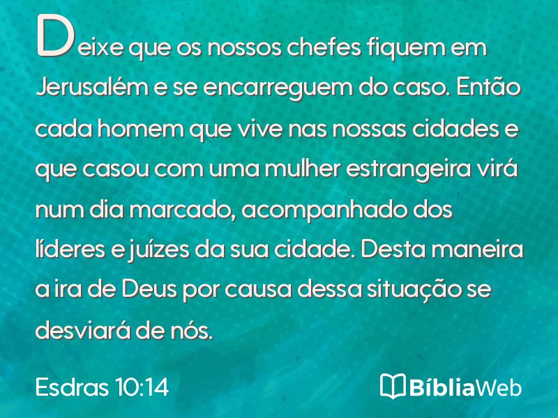 Esdras 10:14 em imagem para compartilhar