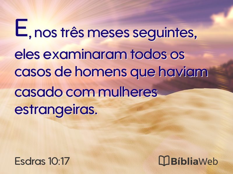 Esdras 10:17 em imagem para compartilhar