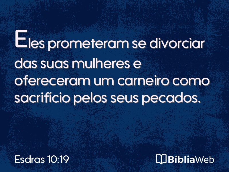 Esdras 10:19 em imagem para compartilhar