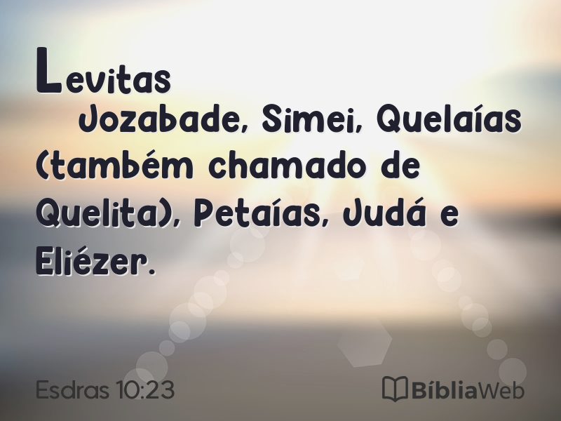 Esdras 10:23 em imagem para compartilhar