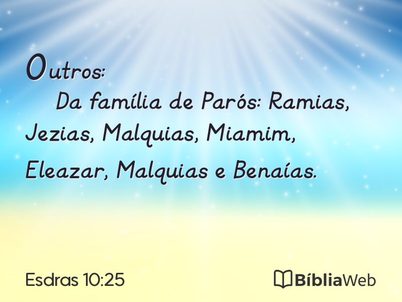 Esdras 10:25 em imagem para compartilhar