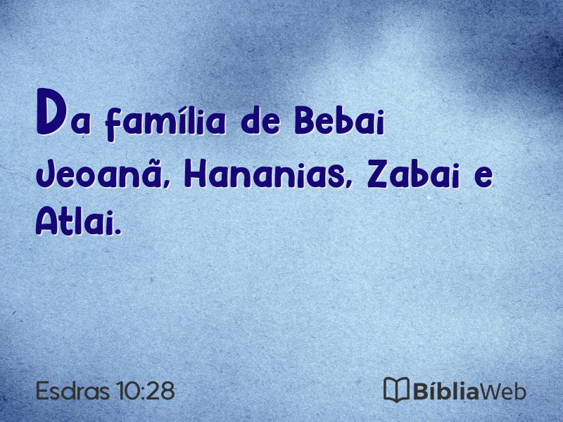Esdras 10:28 em imagem para compartilhar