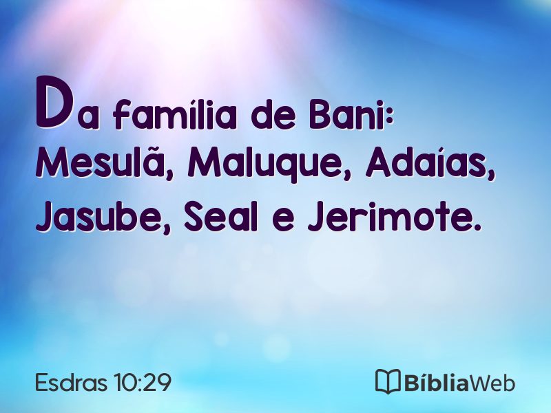 Esdras 10:29 em imagem para compartilhar