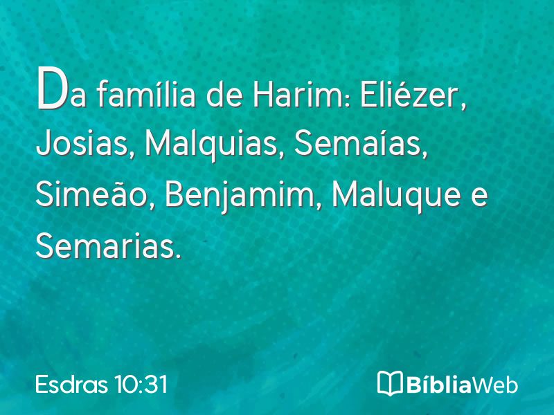 Esdras 10:31 em imagem para compartilhar