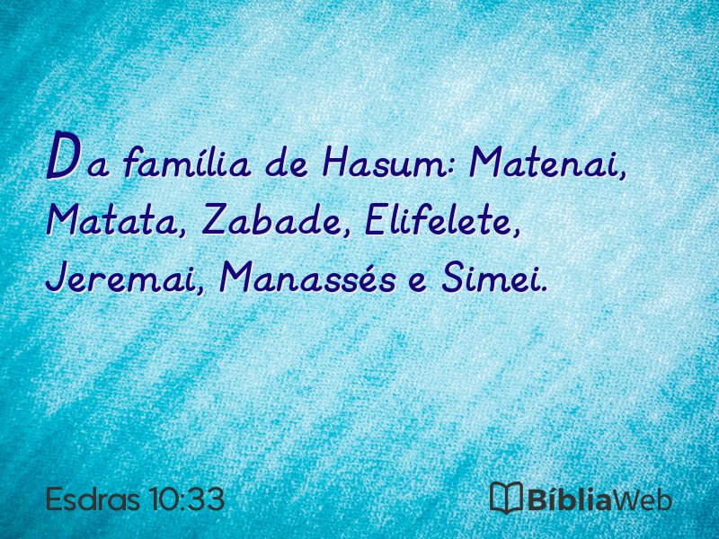 Esdras 10:33 em imagem para compartilhar