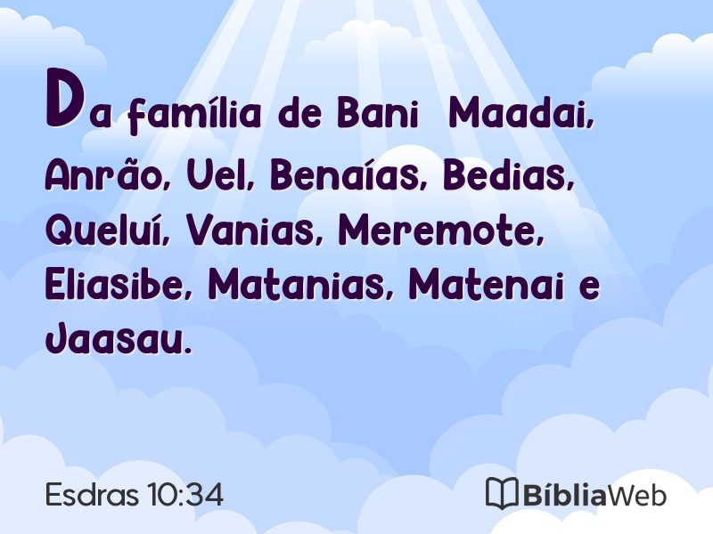 Esdras 10:34 em imagem para compartilhar