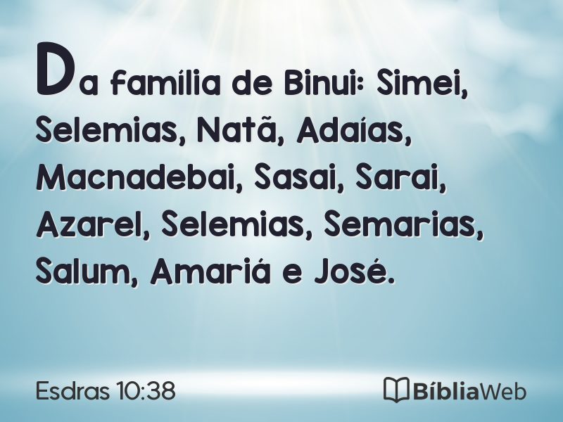 Esdras 10:38 em imagem para compartilhar