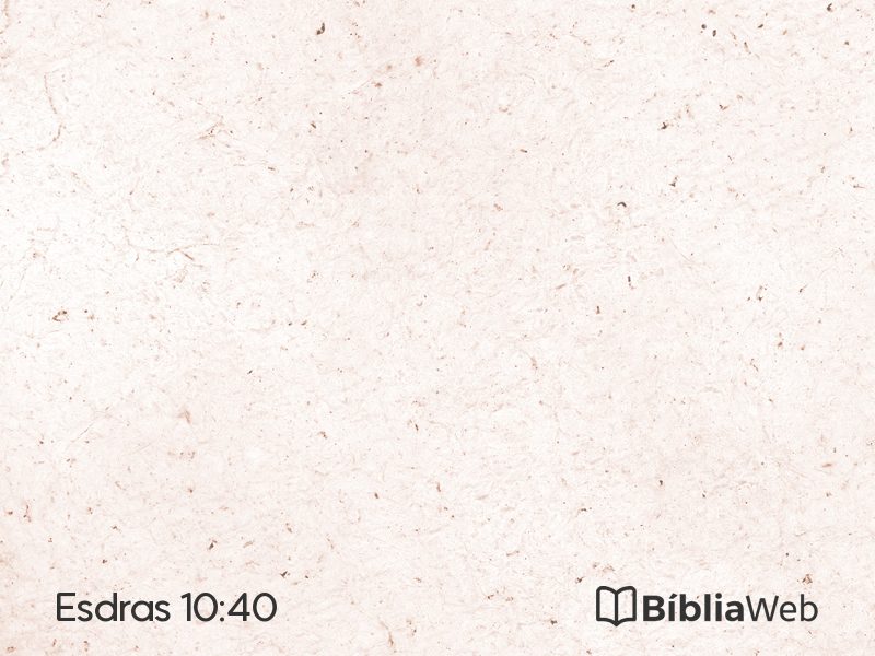 Esdras 10:40 em imagem para compartilhar